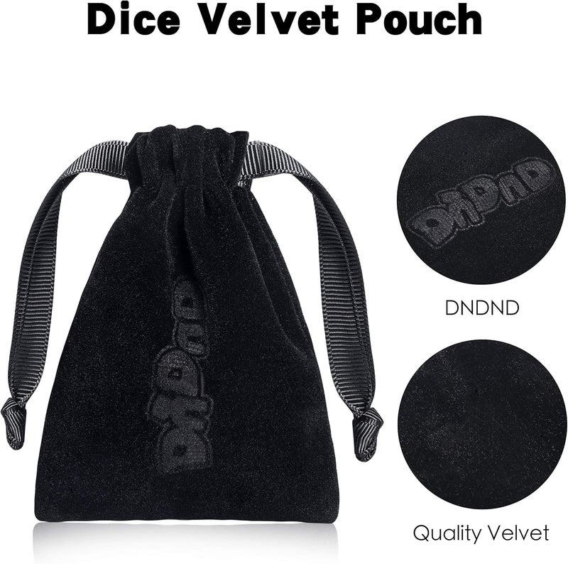 DNDND Frog D&D Dice Set, 7PCS Resin Polyhedral Die with Velvet Pouch for DND Dungeons & Dragons Role Playing Games and Tabletop Games （Frog DND Dice Set - Image 4